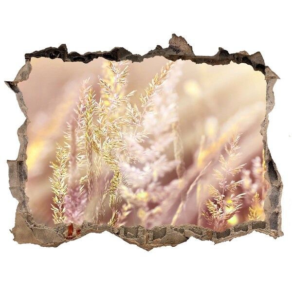 Samolepící díra nálepka Květinová louka za zdí