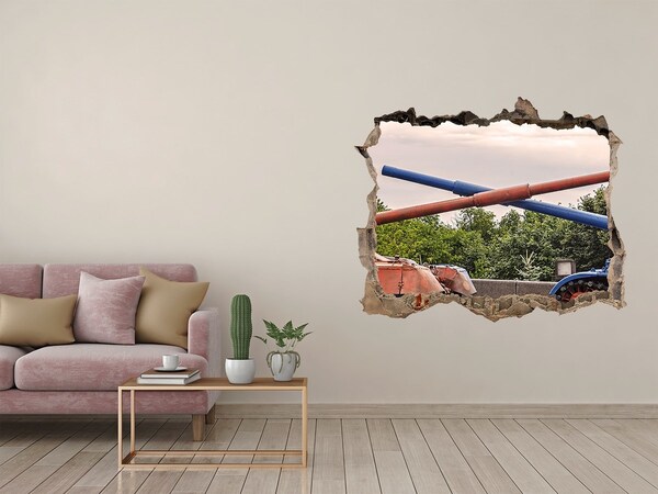 Foto fotografie díra na zeď Tanková bitva v troskách