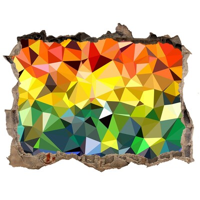 Díra 3D fototapeta na stěnu Barevná díra ve zdi