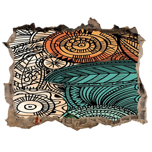 Díra 3D fototapeta nálepka Barevné vzory na kamenném pozadí