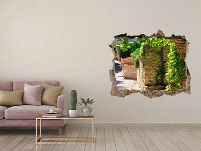 Fototapeta díra na zeď 3D Zelená ulice ve městě