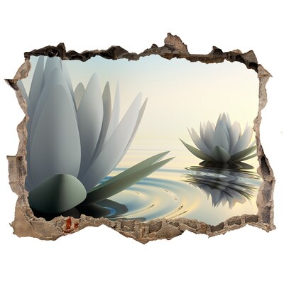 Samolepící díra nálepka Květ lotosu