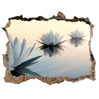 Samolepící díra na stěnu Květy lotosu