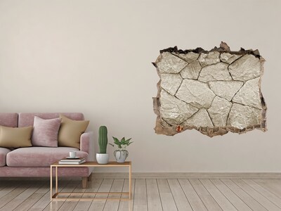 Fotoobraz díra na stěnu Stěna z kamení