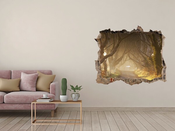 Nálepka fototapeta 3D výhled Cesta mezi stromy