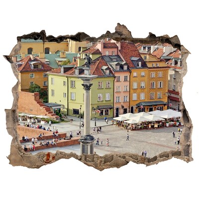 Fototapeta díra na zeď 3D Varšava Polsko