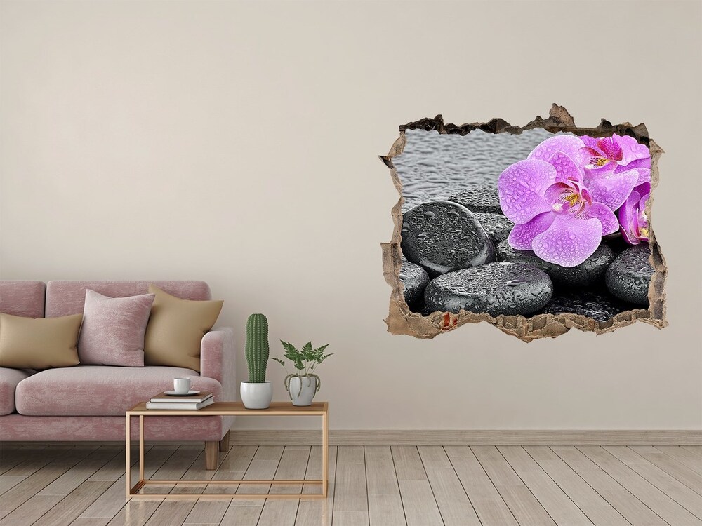 Samolepící díra na stěnu Orchidej kamení