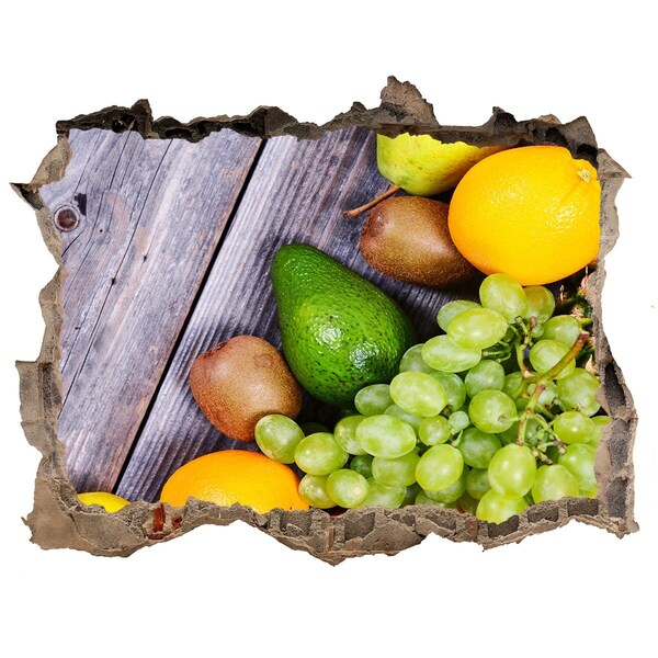 Nálepka 3D díra Ovocný ráj za zdí