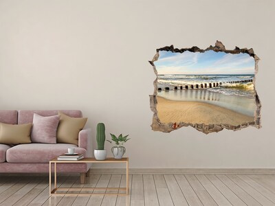 Nálepka fototapeta 3D Moře a pláž v letním slunci