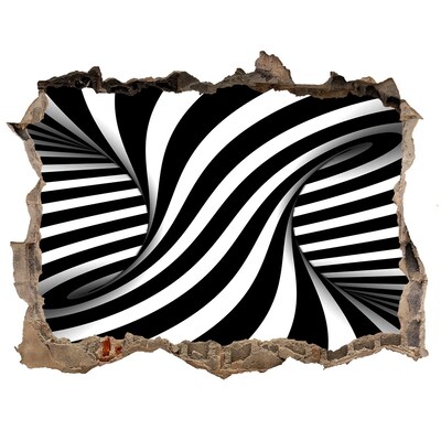 Díra 3D fototapeta na stěnu Optická iluze v černé a bílé