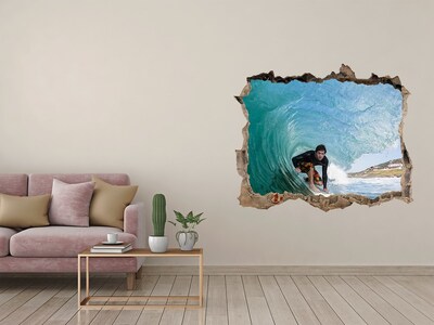Fototapeta díra na zeď 3D Surfař na vlně
