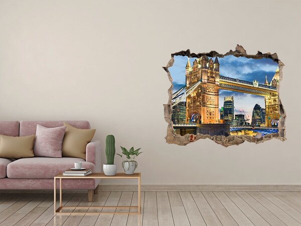 Fototapeta díra na zeď 3D Tower Bridge v Londýně