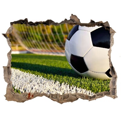 Fototapeta díra na zeď 3D Fotbal v akci