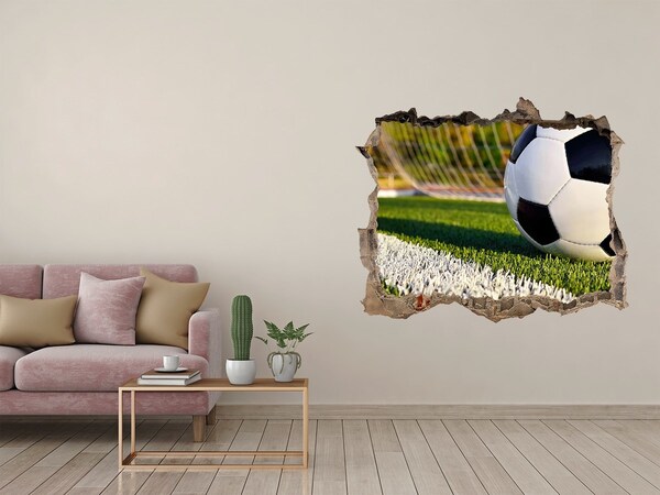 Fototapeta díra na zeď 3D Fotbal v akci