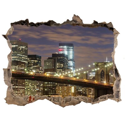 Fototapeta díra na zeď 3D Brooklynský most