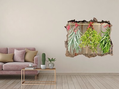 Nálepka 3D díra Bylinková zahrada v troskách