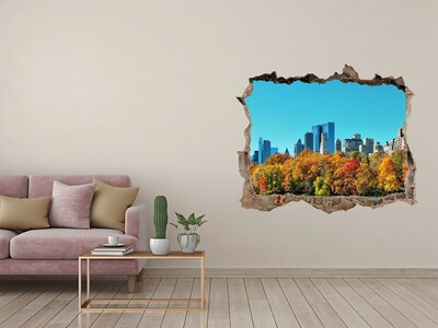 Fototapeta díra na zeď 3D New York podzim