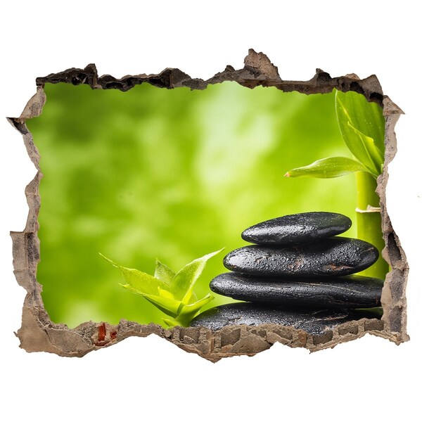 Samolepící díra nálepka Oáza klidu s kameny