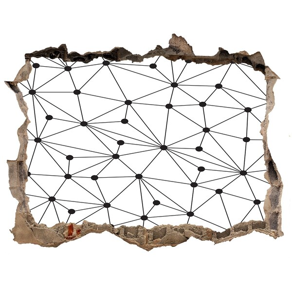Fotoobraz díra na stěnu Síť spojů ve zdi