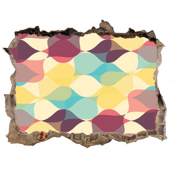 Fotoobraz díra na stěnu Barevné vlny na zdi