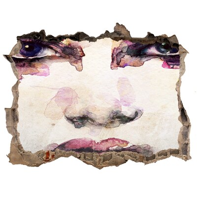 Díra 3D fototapeta na stěnu Tvář v rozbořené zdi