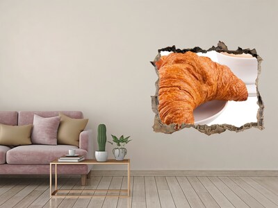 Nálepka 3D díra na zeď Snídaně v pařížském bistru