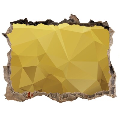 Díra 3D fototapeta nálepka Zlatá prasklina ve zdi