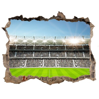 Samolepící díra na stěnu nálepka Fotbalový stadion v akci
