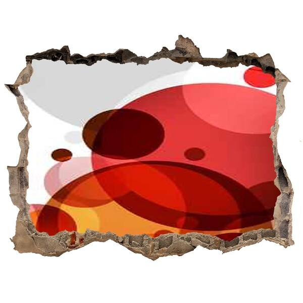 Díra 3D fototapeta nálepka Barevné bubliny v díře ve zdi