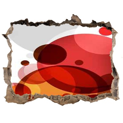 Díra 3D fototapeta nálepka Barevné bubliny v díře ve zdi