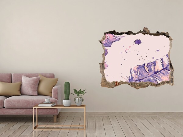 Fotoobraz díra na stěnu nálepka Tropický ráj za zdí