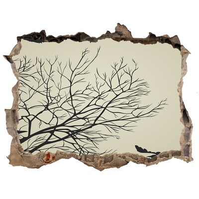 Díra 3D fototapeta na stěnu Mrtvý les za zničenou zdí