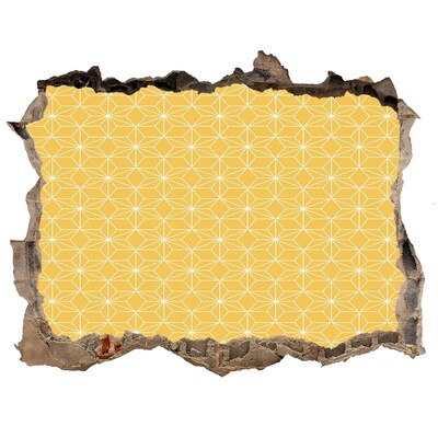 Díra 3D fototapeta na stěnu nálepka Zlatá geometrie na betonovém pozadí