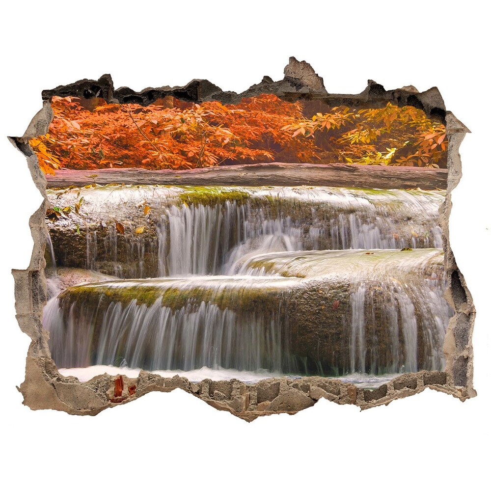 Nálepka fototapeta 3D Vodopád podzim