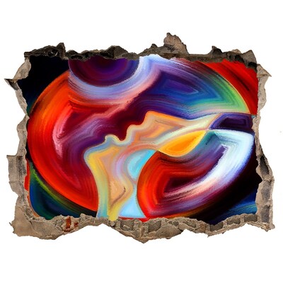 Díra 3D fototapeta na stěnu Barevný tanec emocí