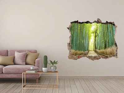 Nálepka fototapeta 3D výhled Bambusový les na slunci