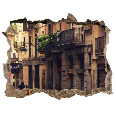 Fototapeta díra na zeď 3D Ulice Barcelony