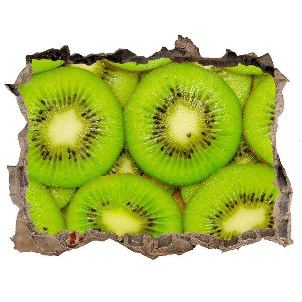 Nálepka 3D díra na zeď Kiwi