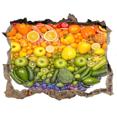 Nálepka 3D díra Ovocný ráj v ústraní