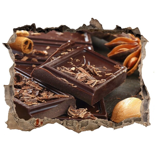 Nálepka 3D díra beton Čokoládová lahůdka