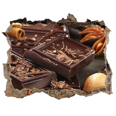 Nálepka 3D díra beton Čokoládová lahůdka