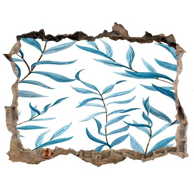 Nálepka 3D díra na zeď samolepící Zelená oáza v betonu