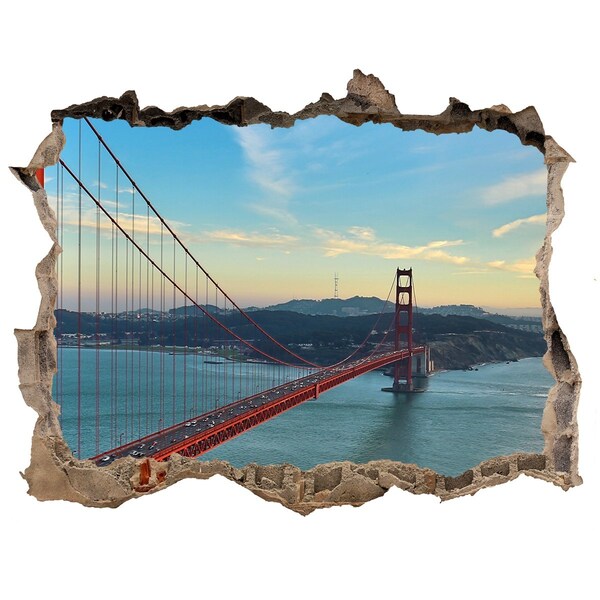 Fototapeta díra na zeď 3D Most Golden Gate v San Franciscu