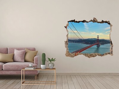 Fototapeta díra na zeď 3D Most Golden Gate v San Franciscu