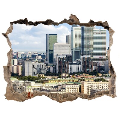 Fototapeta díra na zeď 3D Pohled na moderní město