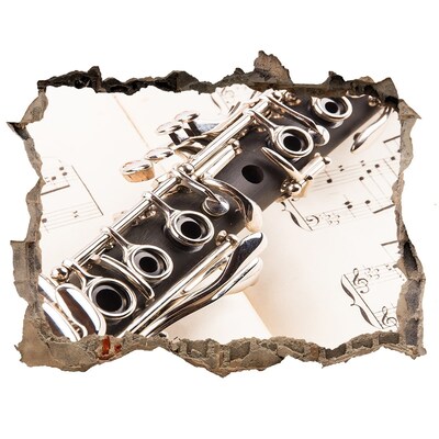 Fotoobraz díra na stěnu nálepka Hudební díra ve zdi