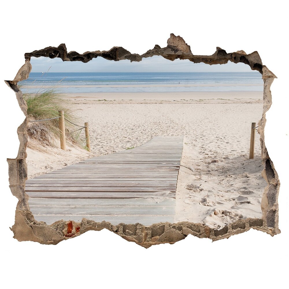 Nálepka fototapeta 3D výhled beton Pláž