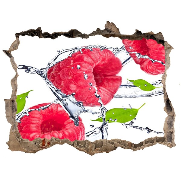 Nálepka díra na zeď beton Malinový vodopád