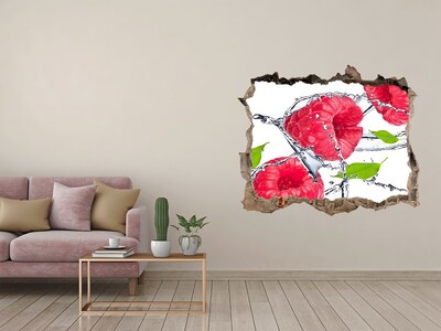 Nálepka díra na zeď beton Malinový vodopád