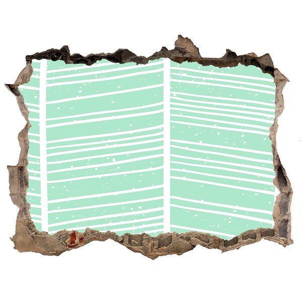 Fotoobraz díra na stěnu nálepka Zelená stěna ve skandinávském stylu